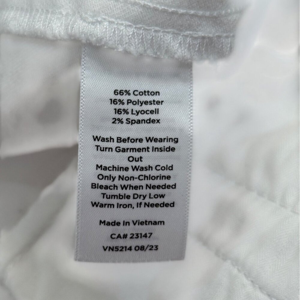 Talbots Womens Sailor Jean White High-Rise With Gold Button Accents Size 14 - Picture 9 of 9